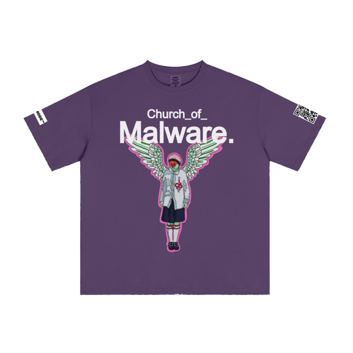 235GSM Men's cool-touch Crew Neck T-shirt Purple