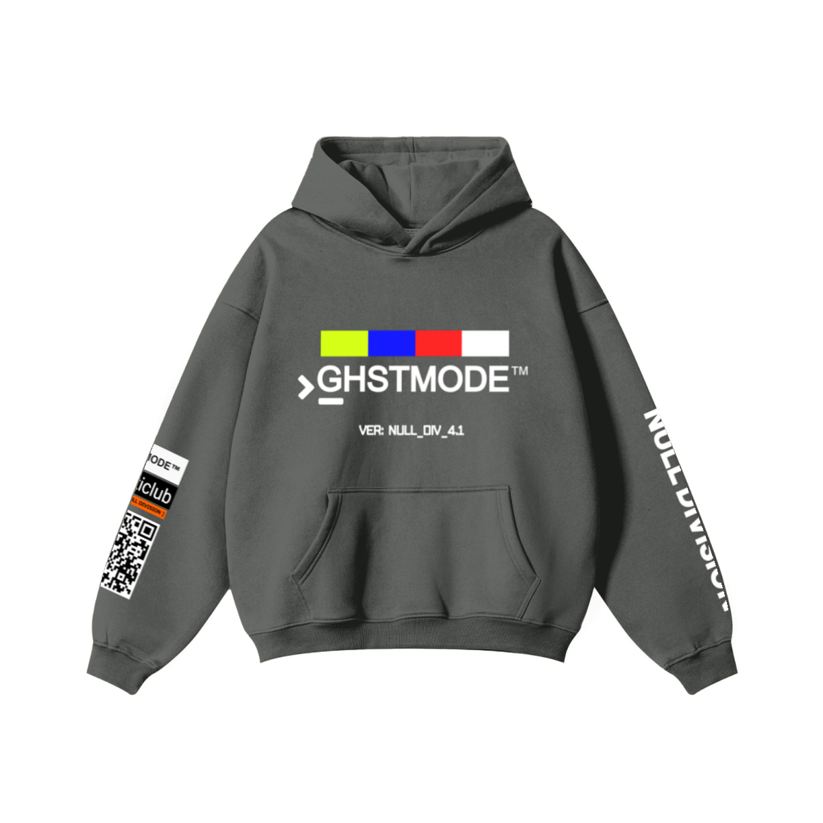 345GSM Men's Solid Color Pullover Hoodie Dark Gray