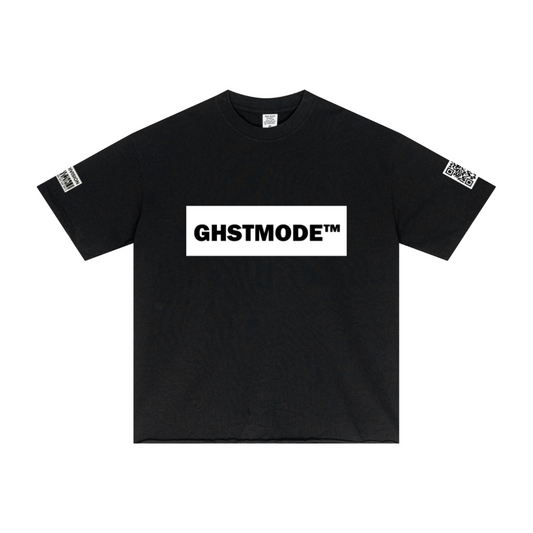275GSM Men’s Raw-Edge Pigment-Wash T-shirt Black