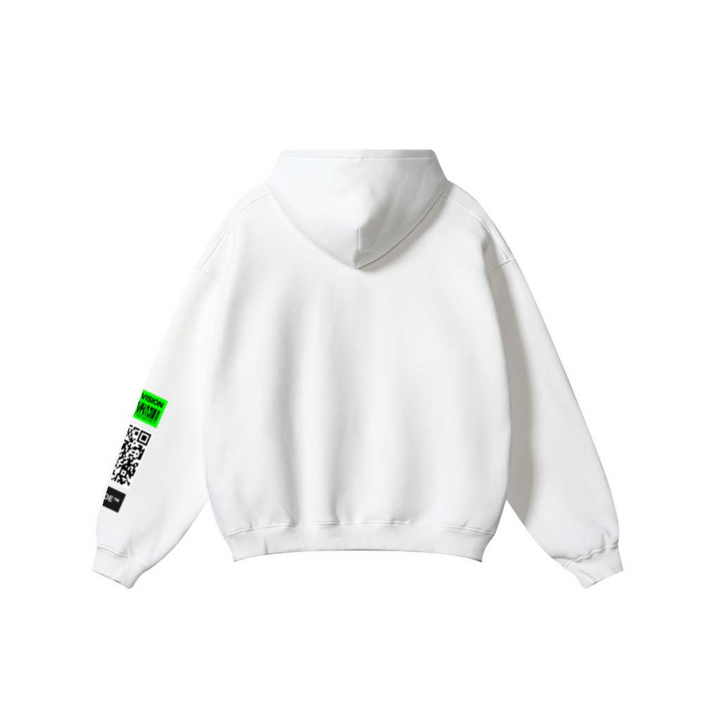 345GSM Men's Solid Color Pullover Hoodie White