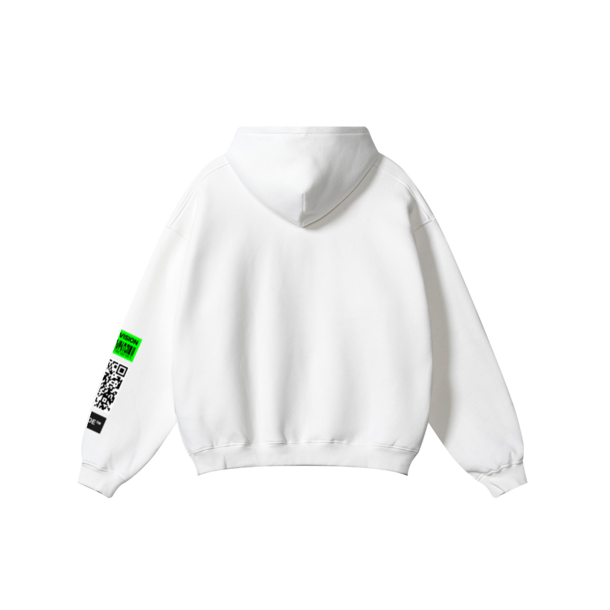 345GSM Men's Solid Color Pullover Hoodie White